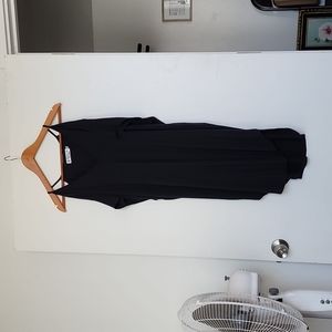 Fighting Eel One Size knee length black dress with cold shoulder cut out